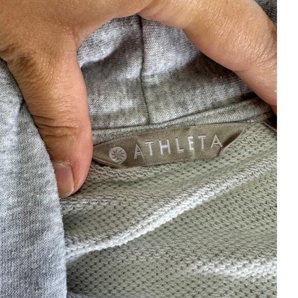 Athleta‎ Cardigan Womens Small Grey Heathered Nirvana Wear Two Ways Sweater - Picture 4 of 10